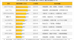 10月國產新旗艦機激活設備：小米17 Pro、Find X9列前三
